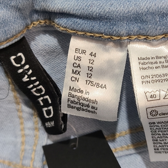 H&M Divided Super Skinny distressed jeans size 12 - Picture 5 of 11